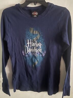 Harley Davidson Womens Bejeweled Long Sleeve T-Shirt , Size XXL